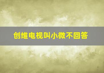 创维电视叫小微不回答