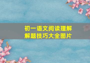 初一语文阅读理解解题技巧大全图片