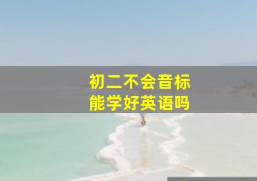 初二不会音标能学好英语吗