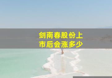 剑南春股份上市后会涨多少