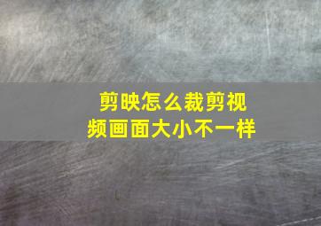 剪映怎么裁剪视频画面大小不一样