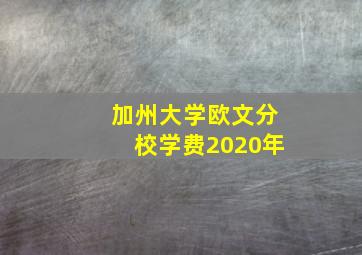 加州大学欧文分校学费2020年