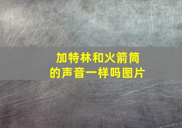 加特林和火箭筒的声音一样吗图片