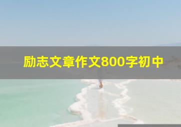 励志文章作文800字初中