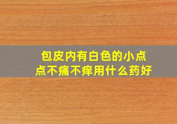 包皮内有白色的小点点不痛不痒用什么药好