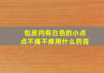 包皮内有白色的小点点不痛不痒用什么药膏