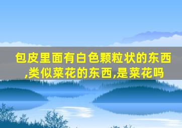 包皮里面有白色颗粒状的东西,类似菜花的东西,是菜花吗