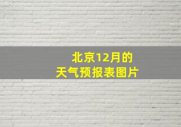 北京12月的天气预报表图片