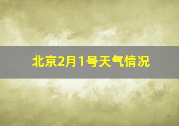 北京2月1号天气情况