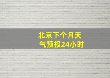 北京下个月天气预报24小时