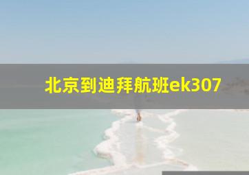 北京到迪拜航班ek307