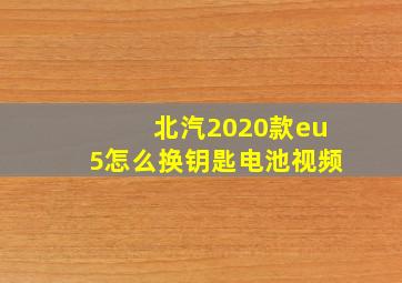 北汽2020款eu5怎么换钥匙电池视频