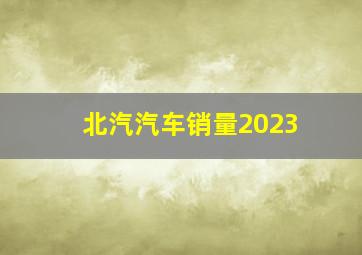 北汽汽车销量2023