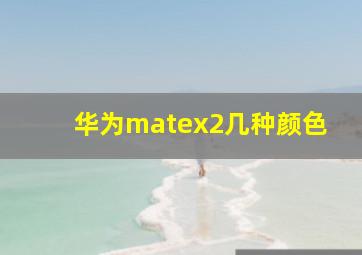 华为matex2几种颜色