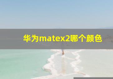 华为matex2哪个颜色