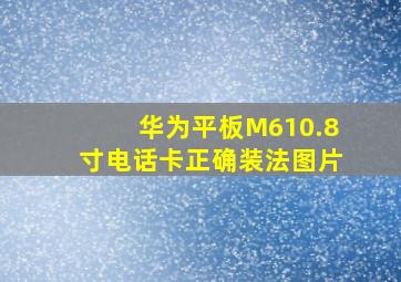 华为平板M610.8寸电话卡正确装法图片