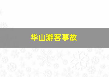 华山游客事故