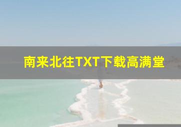 南来北往TXT下载高满堂