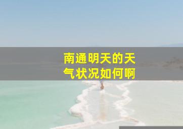 南通明天的天气状况如何啊