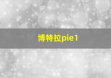 博特拉pie1