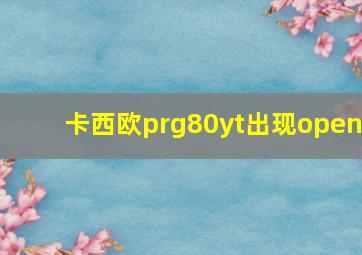 卡西欧prg80yt出现open