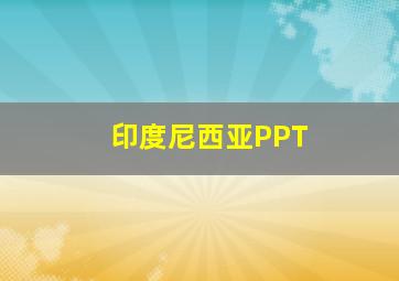 印度尼西亚PPT