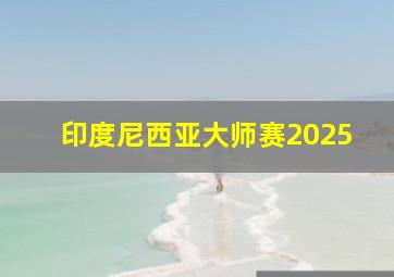 印度尼西亚大师赛2025