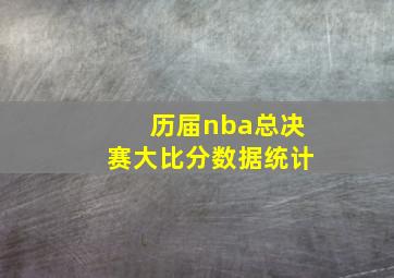 历届nba总决赛大比分数据统计