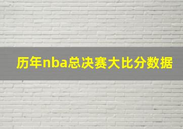 历年nba总决赛大比分数据