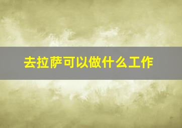 去拉萨可以做什么工作