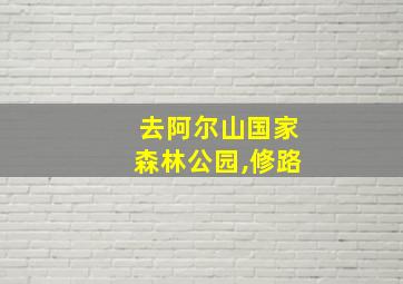 去阿尔山国家森林公园,修路