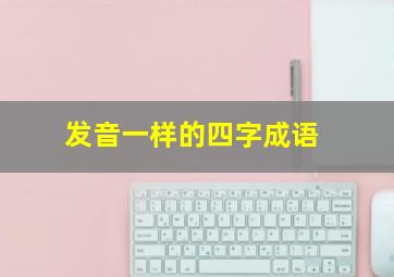 发音一样的四字成语