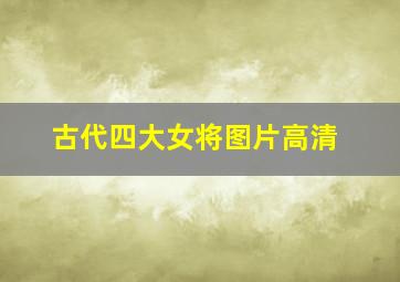 古代四大女将图片高清