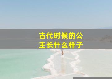 古代时候的公主长什么样子