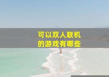 可以双人联机的游戏有哪些