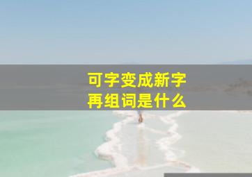 可字变成新字再组词是什么