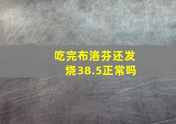 吃完布洛芬还发烧38.5正常吗