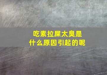 吃素拉屎太臭是什么原因引起的呢