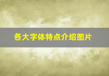 各大字体特点介绍图片