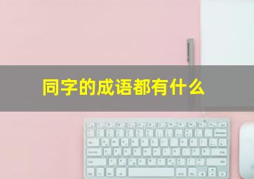 同字的成语都有什么