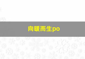 向暖而生po