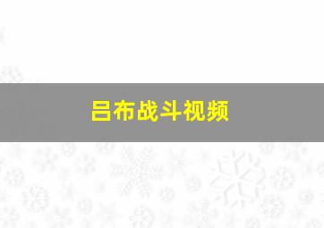 吕布战斗视频