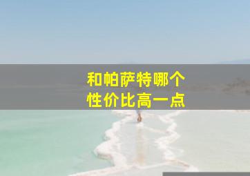 和帕萨特哪个性价比高一点