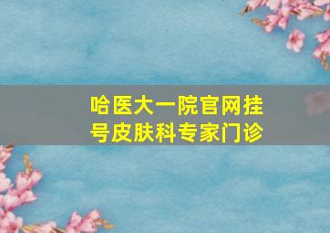 哈医大一院官网挂号皮肤科专家门诊