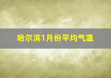 哈尔滨1月份平均气温