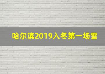 哈尔滨2019入冬第一场雪