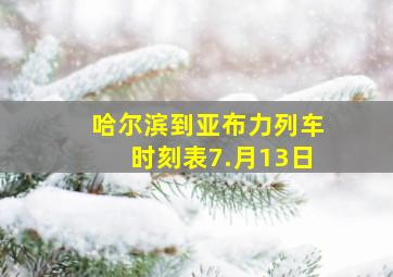 哈尔滨到亚布力列车时刻表7.月13日