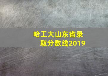 哈工大山东省录取分数线2019