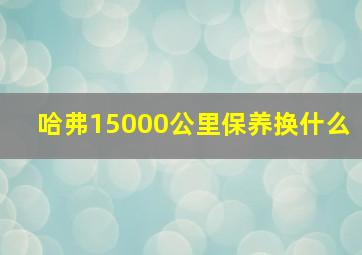 哈弗15000公里保养换什么