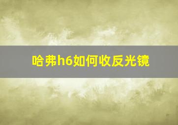 哈弗h6如何收反光镜